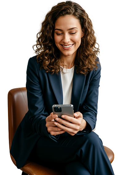 Pessoa utilizando smartphone para monitorar senhas